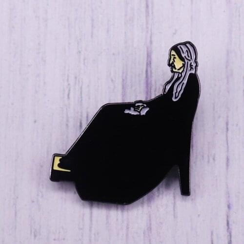 Old lady brooch friends gift shirts jackets accessory
