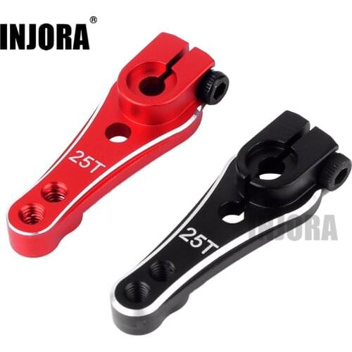 INJORA 1Pcs 33MM Metal RC 25T Tooth Steering Servo Arm for 1/10 RC Crawler TRAXXAS TRX4 RC Car Parts