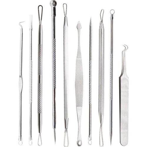 Comedone Extractor Pore Cleaner Black Dot Pimple Blackhead Remover Needles for Squeezing Acne Tools Spoon for Face Care