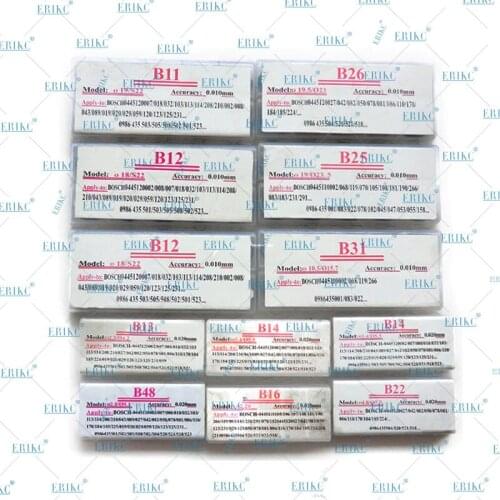 ERIKC Common Rail Injector Shim Gasket Kit B11 B12 B13 B14 B16 B22 B25 B26 Adjustment Standard Sealing Washer Contain 600 Piece