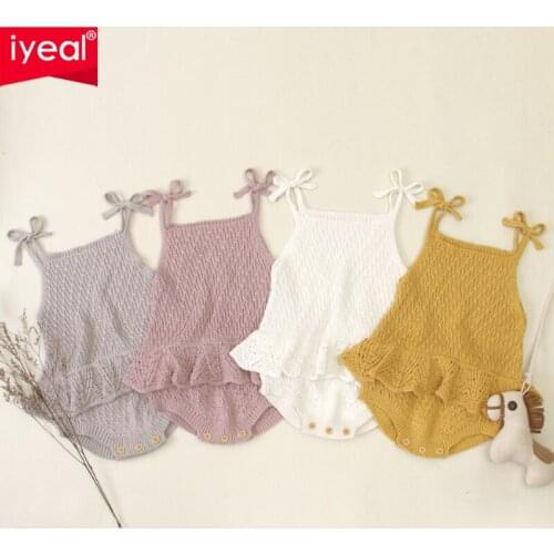 IYEAL Baby Girl Bodysuit Toddler Cute Solid Jumpsuits Kids Lovely Baby Boy Clothes Ropa Bebe Unisex New Born Baby Clothes Outfit