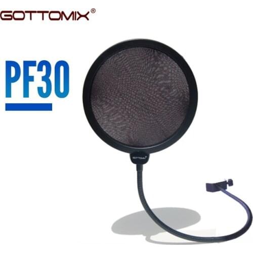 Gottomix PF30 Quality Double-Layer Mesh Large Model Recording Microphone Pop Filter Blowout Cover Studio Broadcast Speech Vocal