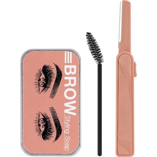 New Natural Eyebrow Soap Styling Cream Feathery Cosmetics With Trimmer Fluffy Eyelash Makeup Lasting Gel 3D Mascara Sculpt Lift