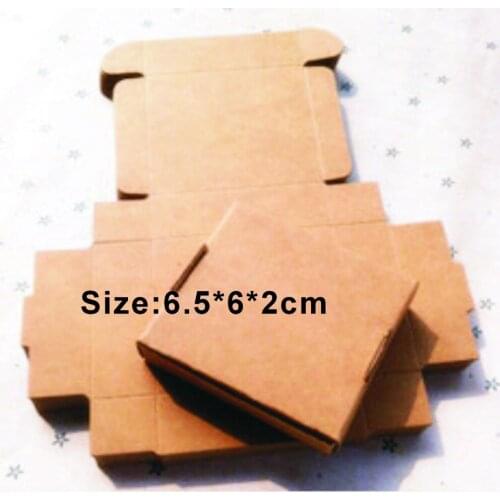 Wholesale 1000PCS/LOT Size2* 6.5*6cm Kraft Paper Box Free Print 1 Color LOGO Paper Gift Box