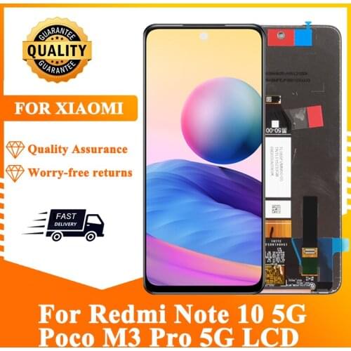 Original 6.5'' LCD Replacement For Xiaomi Redmi Note 10 5G Display Touch Screen Digitizer Assembly Parts For Xiaomi POCO M3 Pro