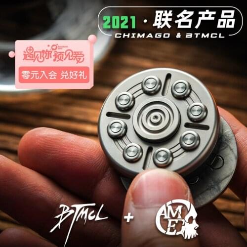 Pop coin EDC multi play push player twist gyroscope titanium alloy adult decompression control