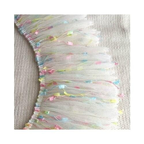 Handmade DIY super fairy sprouting beauty white horse Caron color matching tassel row child doll gauze skirt lace accessories