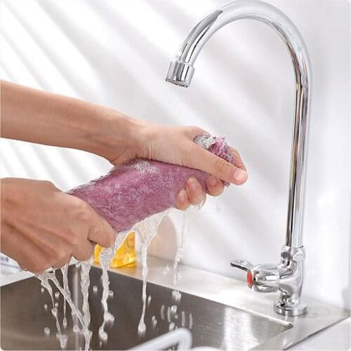 Kitchen Dish Cloth Microfiber Double-layer Super Absorbent Special Fish Scale Wipes Glass Cleaning Housework Cleaning Cloth