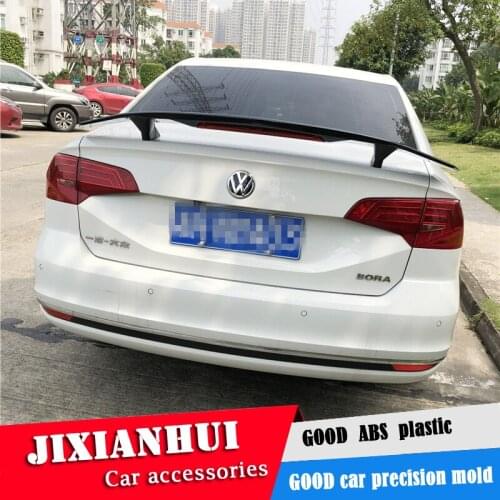 For Bora Spoiler 2014-2019 Volkswagen Bora TF High Quality Spoiler ABS Material Car Rear Wing Primer Color Rear Spoiler