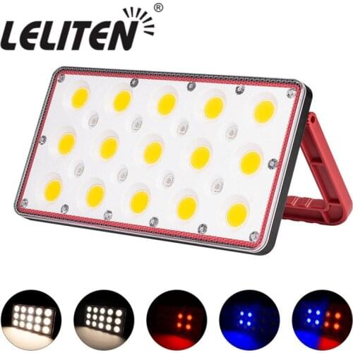 15 LED COB Torch USB Rechargeable Built in battery Portable battery Mobile charge 3 Colour Red Blue White Light LED Flashlight