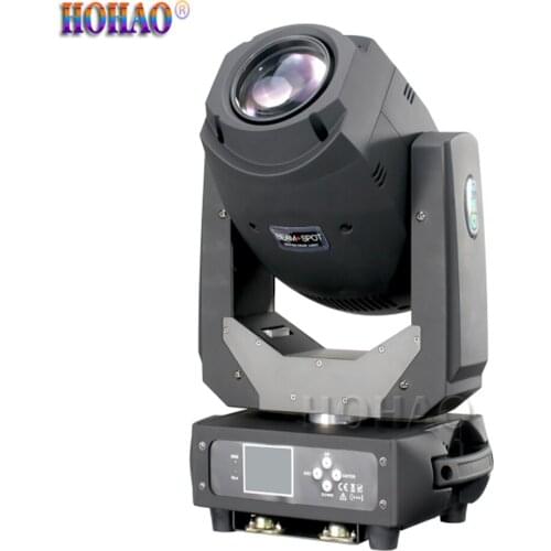 HOHAO Led 200w Moving Head Beam Spot 2in1 Pattern Stage Light With Zoom 3 Prism Dmx512 Theatre Professional Disco Ball Projector
