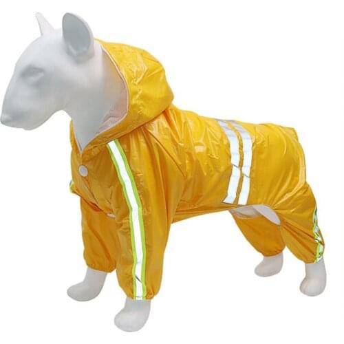 Pet Dog Waterproof Raincoat Jumpsuit Reflective Cloak Rain Coat Dog Rainy Day Outdoor Clothes Jacket For Small Medium Dogs