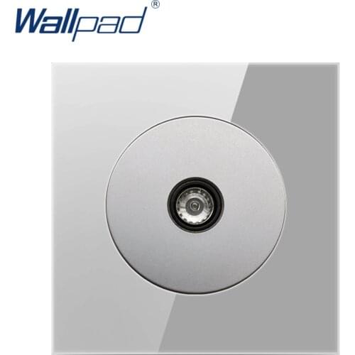 Wallpad TV Television Socket Grey Tempered Crystal Glass Panel Wall Weak Power Outlet