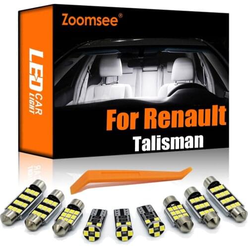 Zoomsee 17Pcs Interior LED For Renault Talisman 2012-2015 Canbus Vehicle Bulb Indoor Dome Map Reading Trunk Light Auto Lamp Kit