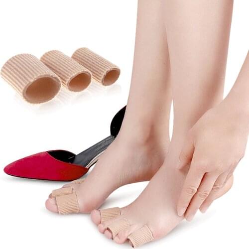 1 pcs Fabric Finger Toe Protector Separator Applicator Pedicure Corn Callus Remover Hand Pain Relief Soft Tube Foot Care Tool