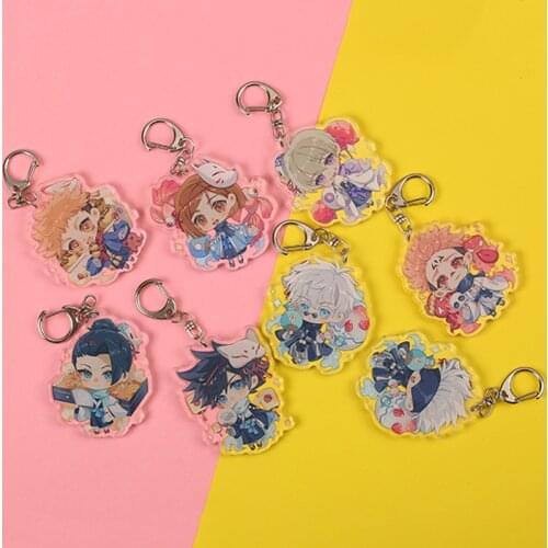 1 Pcs New Anime Jujutsu Kaisen Acrylic Keychains Figure Yuji Itadori Kugisaki Nobara Pendant Keyrings Fan Collection Gifts Toys