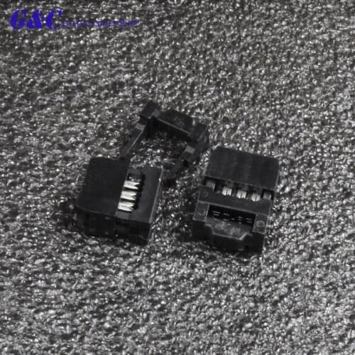 10Pcs Female 2.54mm Pitch FC 6P 8P 10P 12P 14P 16P 18P 20P IDC Connector Socket ISP JTAG Header For Flat Ribbon Cable Sample