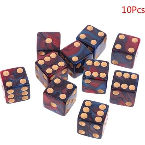 10pcs/set Number 16 Square Polyhedral Dices Bead Number Dials Desktop Table Game U2JB