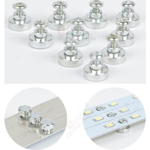 10PCS) M3 H:8-10 mm magnetic screw for led light, Magnet kits for lamp fitting.for led ceiling light pcb plate fix on walls