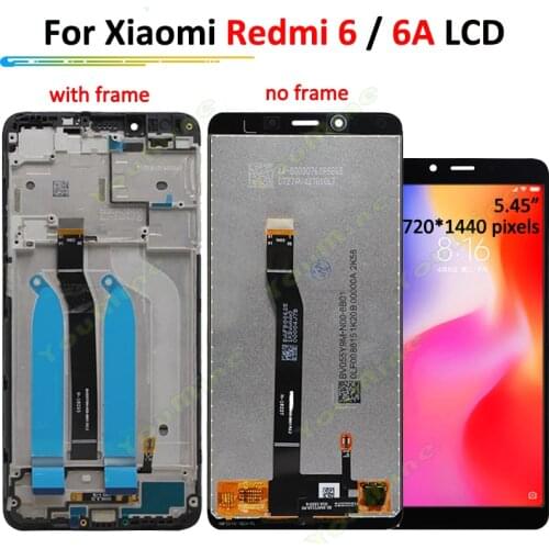 100% Tested For Xiaomi Redmi 6A 6 LCD touch screen Digitizer Assembly for redmi 6A M1804C3CG M1804C3DG