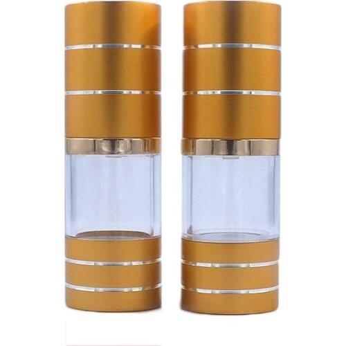 20ml Gold Cover Empty Water Emulsion Packing Bottle Plastic Transparent Vacuum Bottle 20pcs/lot