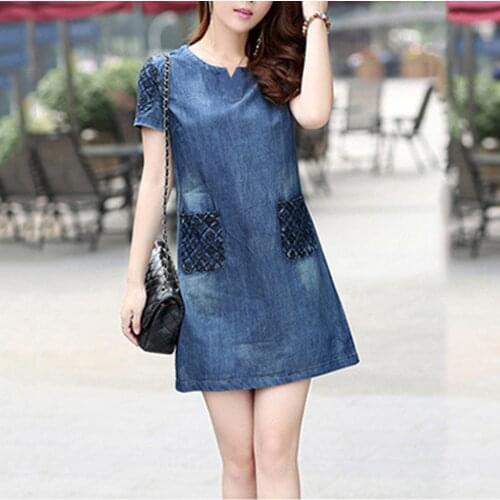 &35 Denim Dress Womens Overalls Fashion Jean Dresses Plus Size 3XL African Fashion Blue Casual Sexy Bodycon Long Vestid
