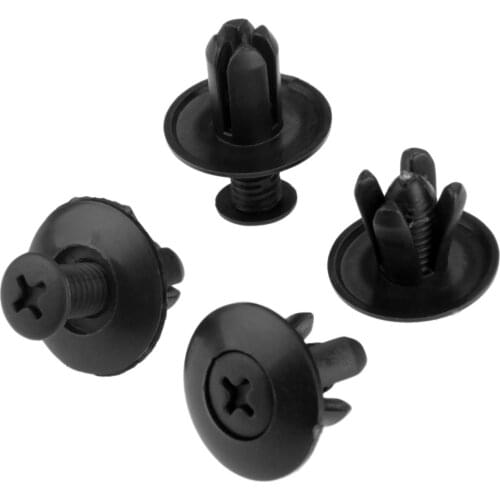 50Pcs/set 8mm Hole Door Rivet Plastic Clip Fasteners Black Rivet Fasteners Auto Fasteners For Cars C20 Plastic Rivets