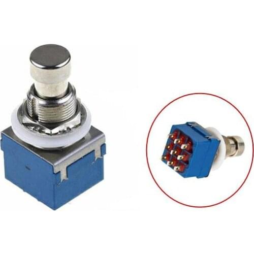 9-pin 3PDT Guitar Effects Pedal Box Stomp Foot Metal Switch True Bypass Hot Selling blue