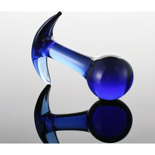Anchor Style Pyrex Glass Crystal Artificial Dildo Expander Anal Plug Ball for Men Women Bdsm Bondage Adults Games Sex Products