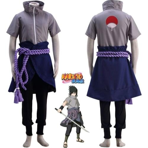 Anime Sasuke Uchiha Cosplay Costume Ninja Sasuke Wig