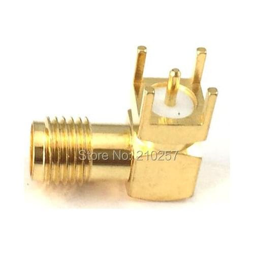 Free Shiping 1pcs Sma-Kwe Sma Female To Pcb Mount Elbow Right Angle Coaxal Connector Adaptor