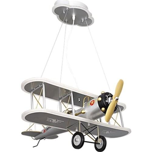 Childrens aircraft lights boy bedroom room lights personality modern fashion simple cartoon chandelier lamps