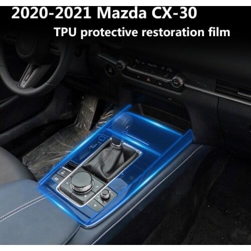 For Mazda CX-30 2020 2021 Car Interior Center console Transparent TPU Protective film Anti-scratch film navigation Accessories