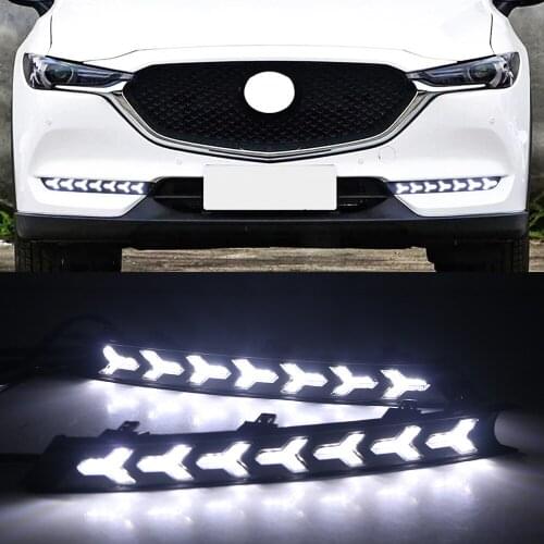 CSCSNL 1 Set For Mazda cx-5 cx5 cx 5 2017 2018 2019 2020 LED Daytime Running Light fog lamp DRL with Flowing turn signal