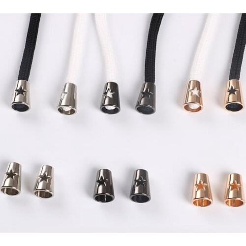 Hollow stars alloy cord end rope ends lid lock Toggle cord stopper Clip for Clothes Bag Sportswear Shoelace Rope Parts