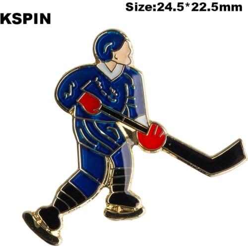 Hockey Lapel Pins Brooch Jewelry Rozet in Badges Kawaii Pins Set Metal Badge Hockey XY0043
