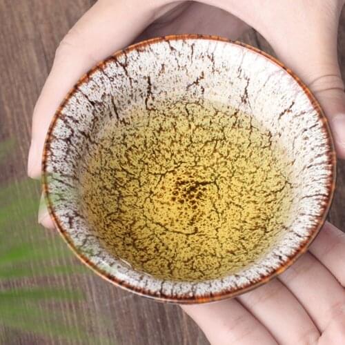 The Five Elements Ceramic Tea Cup Chinese Kungfu Natural Texture Tea Set Kitchen Accessories Handmade Home Decoration 2021