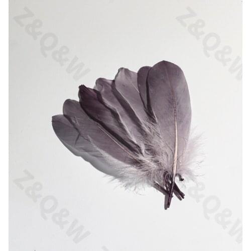 Beautiful 10-15CM Natural Goose Feather Dyed Gray 20-200PCS DIY Jewelry Earrings Accessories Performance Costume Decoration