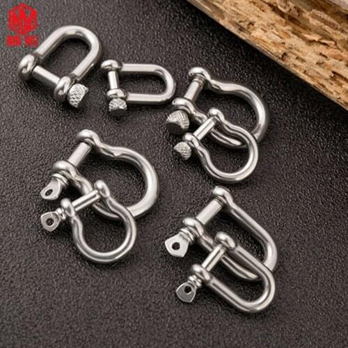 Creative Stainless Steel Keychain Personalized Car Key Pendant Handmade Keychain U-Shaped