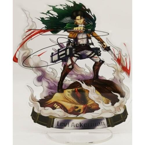 2021 Anime Attack on Titan Levi Ackerman Acrylic Action Figure Stand Model Plate Desk Decor Cute Standing Sign Fans Gift