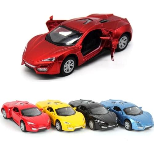 1:32 Simulation Kids Sports Car Model Toy Alloy Metal Diecasts Pull-back Vehicle Collectible Brithday Gift For Boy Children Y122