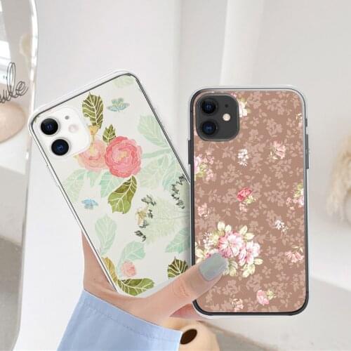 Moskado Colorful Flowers Phone Case For iPhone 12 Pro Max 11 Pro Max X XR XS Max 7 8 Plus SE 2020 Soft TPU Silicone Back Cover