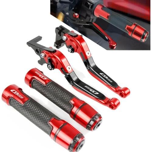 Motorcycle Adjustable Folding Brake Clutch Levers Handlebar Hand Grips Laser LOGO CB 650F For Honda CB650F 2014-2017 2015 2016