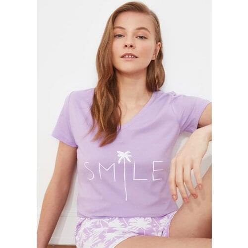 New 2021 Womens Pajamas Short Sleeve and Shorts Ladies Pajamas Set Female Pure Full Cotton Pajamas Pajamas Suit Homewear For Women Elastic Waist Spring Autumn Winter Summer Slim Comfortable Different Multicolor Casual