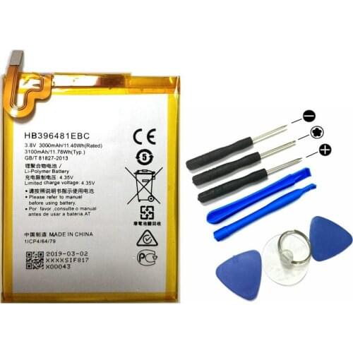 New HB396481EBC 3000mAh Battery & Repair Tools Replacement for Huawei ASCEND G8 G8X RIO L03 -UL00/TL00/AL00 HONOR 5X