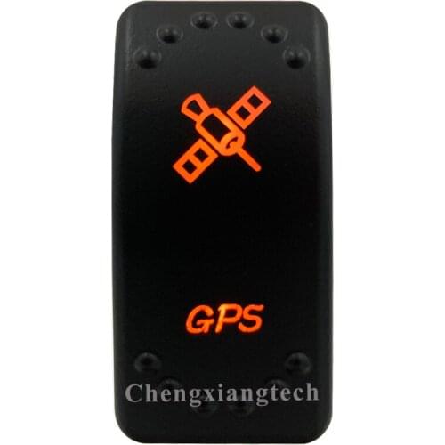 Orange Led Light - Car Boat Caravan Marine Rocker Switch- Laser Eatched- GPS -12v 24v for Carling ARB NARVA 4X4 -Waterproof