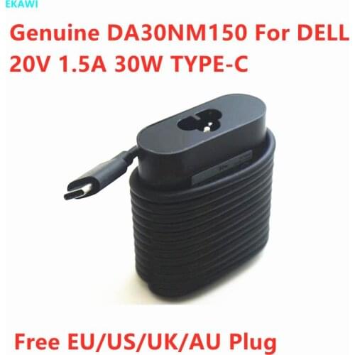 Genuine 20V 1.5A 30W Type-C DA30NM150 HA30NM150 Power Supply AC Adapter For DELL XPS12 08XTW5 LA30NM150 Laptop Charger