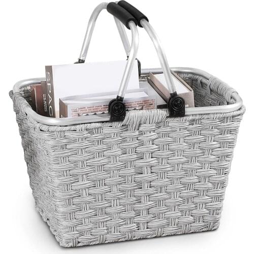 Rattan Basket Portable Multifunctional Storage Basket Sundries Storage Basket Mini Desktop Storage Bag