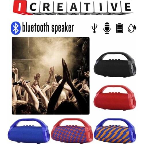 Portable Bluetooth-compatible speaker outdoor Waterproof stereo 3D Subwoofer wireless speaker With LED light flashlight lighting