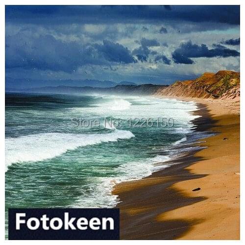 Preofessional 10*20ft/3*6m Hand Painted muslin backdrops 81-0007,sea & beach wedding photo Background , studio props photography